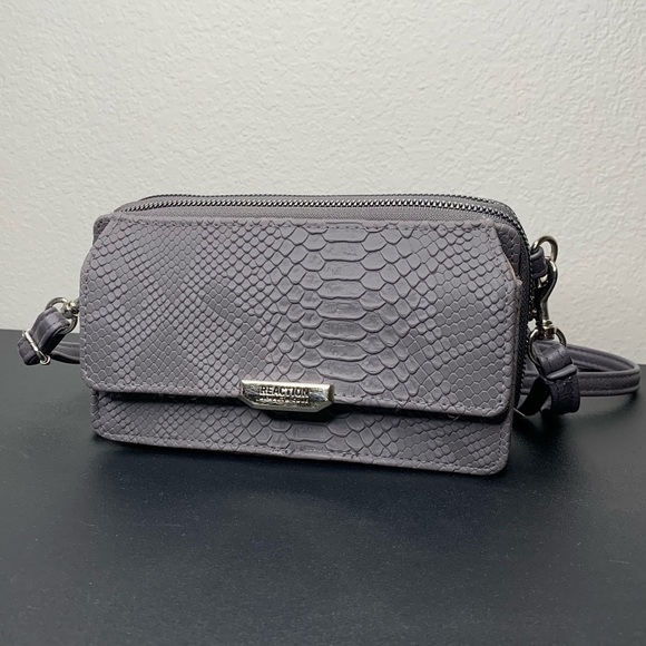 Kenneth Cole Reaction dusty purple gray wristlet bag - Picture 3 of 4